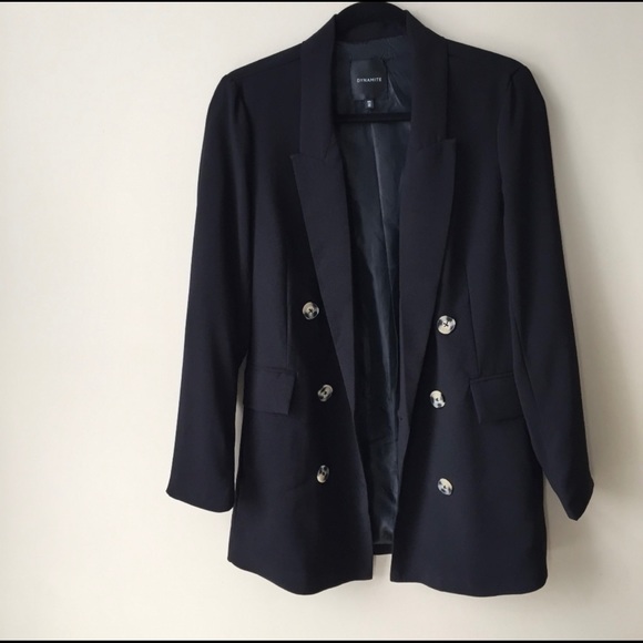 EDITOR PICK💋Dynamite Black Double Breasted Blazer - Picture 2 of 6